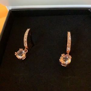 Rose Gold earrings with Swarovski crystals
